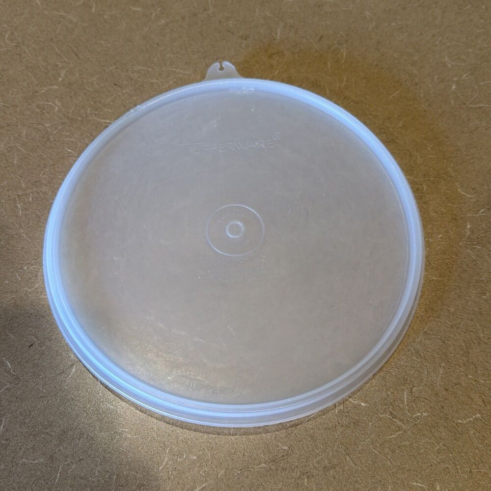Vintage Tupperware Sheer Replacement Lid 229-18 Bowl Cover Clear Tupperware Seal